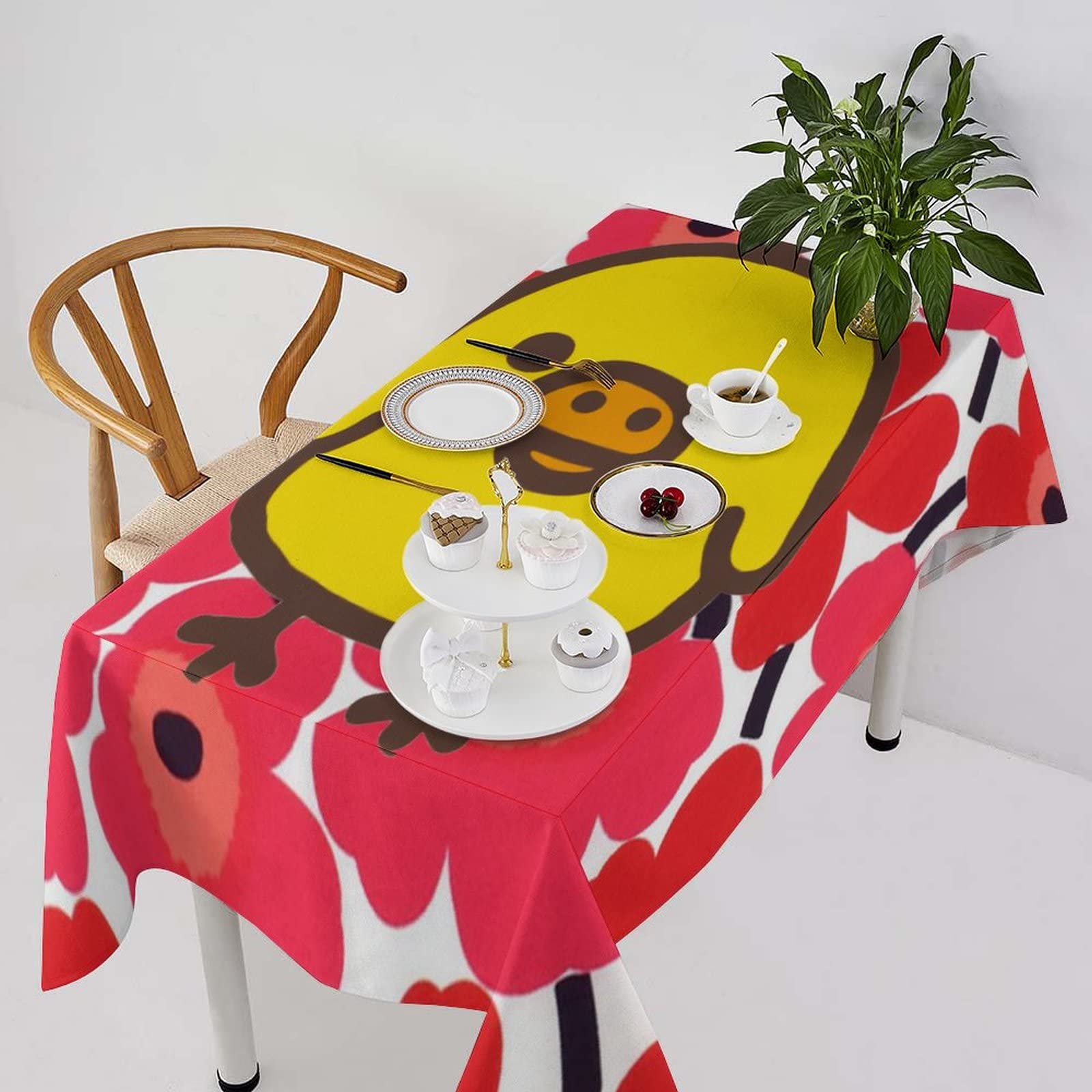 Amazon｜マリメッコ6 リラックマ キイロイトリ テーブルクロス 防水 防